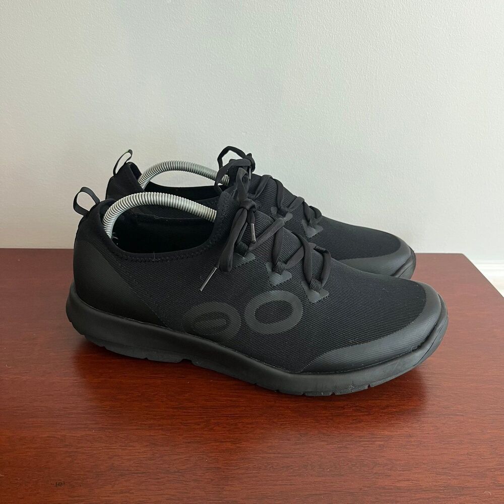 OOFOS Oomg Sport LS Lace Recovery Shoes Comfort Black Mens Size 12.5